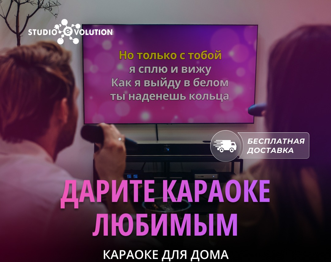 Караоке-комплект EVOBOX с микрофонами и саундбаром Караоке-комплект EVOBOX с микрофонами и саундбаром