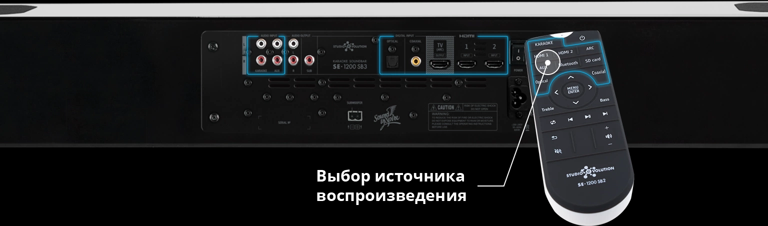 EvoSound HDMI Bluetooth оптический и коаксиальный аудиовходы